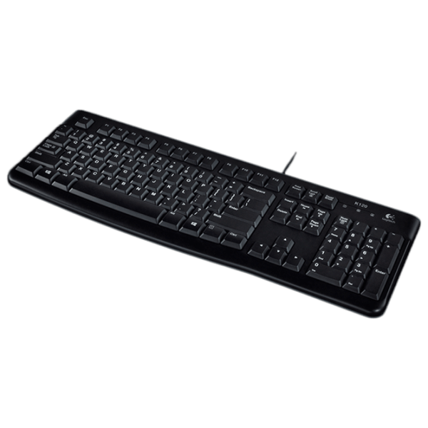 Tastatură Logitech K120 Black Home and Office, Cu fir photo 3