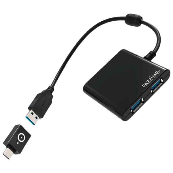 Adaptor Hub Pazzimo BD117604 Black USB Type-A photo 1