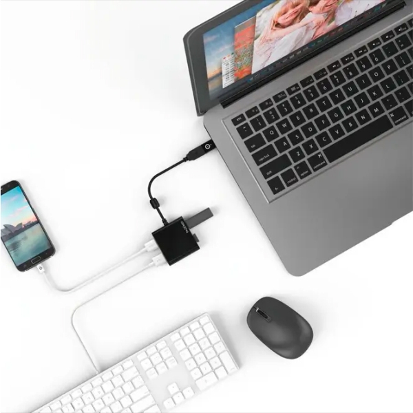 Adaptor Hub Pazzimo BD117604 Black USB Type-A photo 5