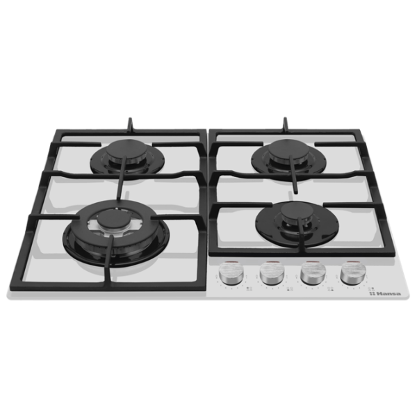 Plită încorporabilă pe gaz Hansa BHKW631540 White Sticlă călită, Gratare: Fontă photo 3