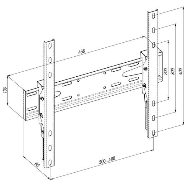 Suport TV KSL WMO-6241N Black VESA 400 x 400 mm photo 1