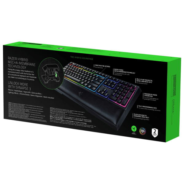 Tastatură Razer Ornata V2 Black Gaming, Cu fir photo 3