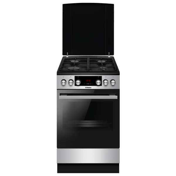 Aragaz Hansa FCMX59323 Inox Tipul plitei: Pe gaz, 65 l, Tipul cuptorului: Electric photo 1
