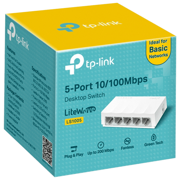 Switch TP-Link LS1005 LiteWave Белый  photo 5
