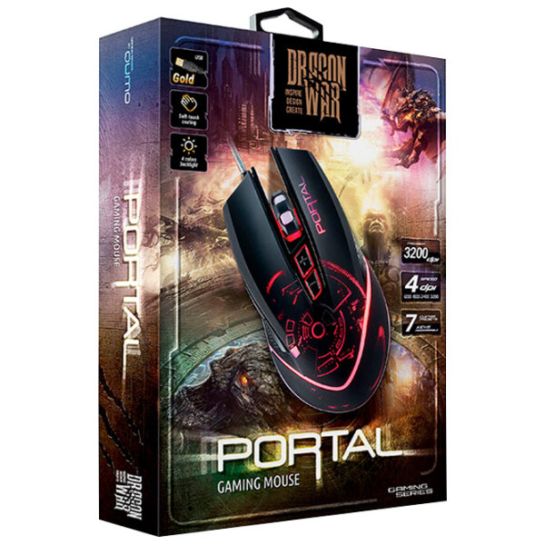 Mouse Qumo Portal Black Cu fir / 3200 dpi photo 3