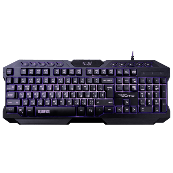 Tastatură Qumo Fallen II Black Gaming, Cu fir photo 1