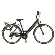 Bicicletă electrică Kawasaki KXE-TREKLADY51 Black 28" | 250 W | p&acirc;nă la 40 km