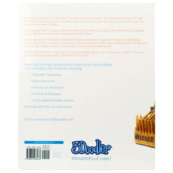 Книжка с проектами, макетами и инструкциями для 3D ручки 3Doodler 62443-001 Белый  photo 2