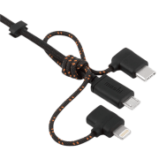 Кабель для телефона Moshi 3-in-1 USB Type-A/ microUSB, USB Type-C, Lightning Черный 