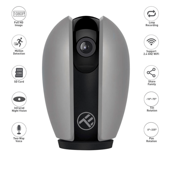 Cameră de supraveghere Tellur WIFI SMART CAMERA 2 MP Gray 1920 x 1080 / Fără fir photo 5
