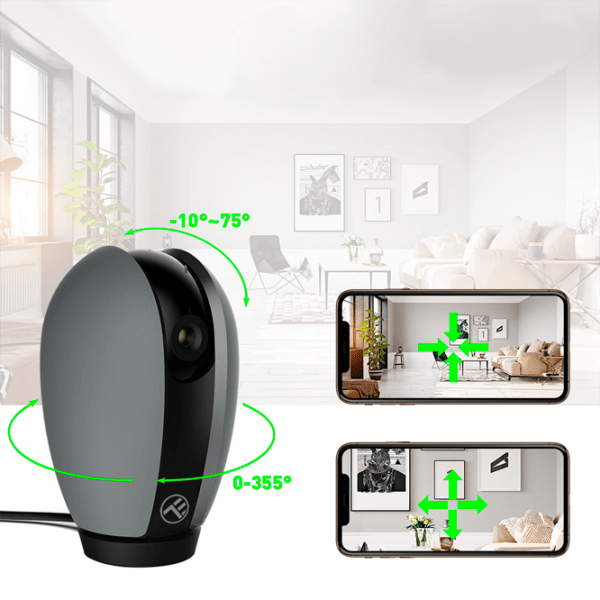 Cameră de supraveghere Tellur WIFI SMART CAMERA 2 MP Gray 1920 x 1080 / Fără fir photo 6