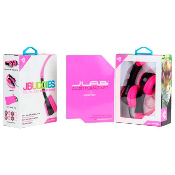 Căști Jlab Jbuddies Folding Kids Pink Cu fir / Pentru copii / On the ear photo 4