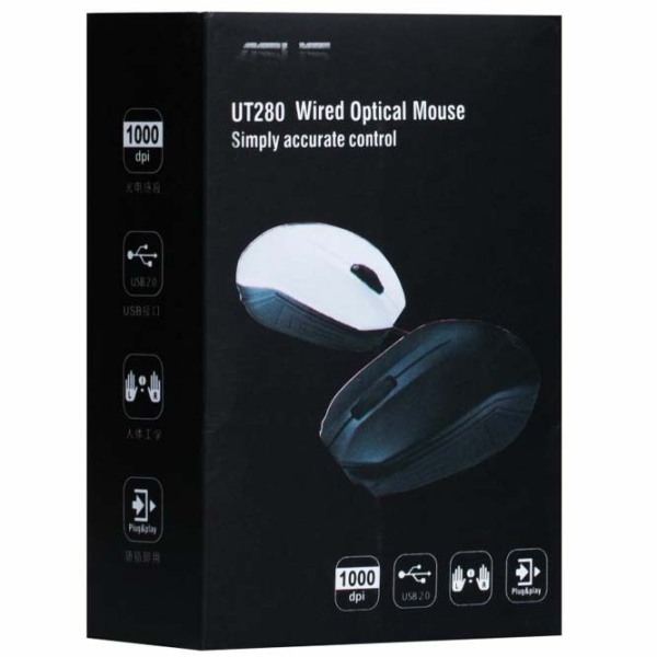 Мышь Asus UT280 Черный Проводная, 1000 dpi photo 5