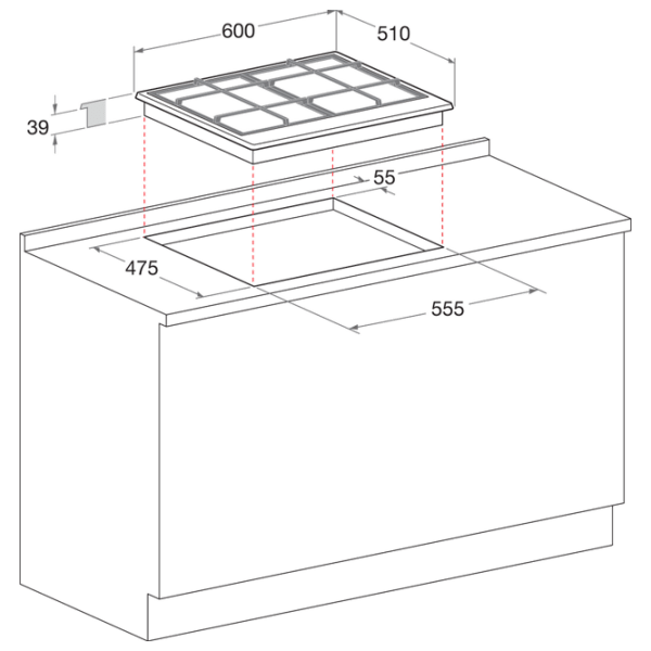 Plită pe gaz Hotpoint-Ariston PCN 641 /HA, Black  photo 3