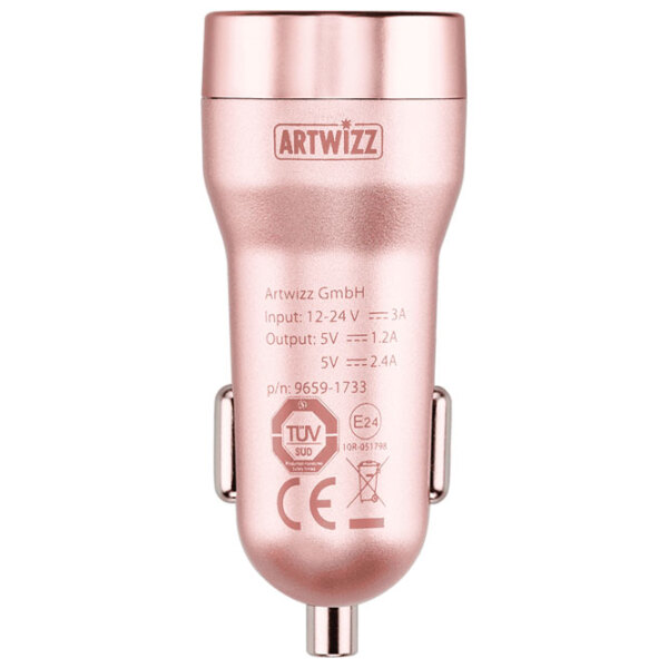 Автомобильное зарядное устройство Artwizz CarPlug (10 Вт) Розовый 2.4 А / Розовый photo 3