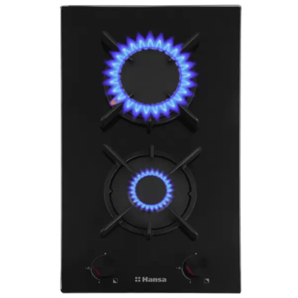 Plită încorporabilă pe gaz Hansa BHKS310300 Black Sticlă călită, Gratare: Fontă photo 2