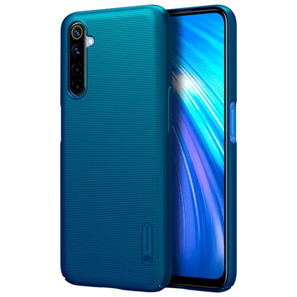 Husă pentru smartphone Realme 6 (Frosted Shield) Peacock Blue Nillkin, PC, Back photo 4