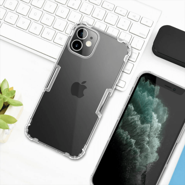 Husă pentru smartphone Apple iPhone 12 mini (Nature) Transparent White Nillkin, TPU, Back photo 4