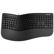 Клавиатура Microsoft Ergonomic Черный Для дома и офиса, Проводная