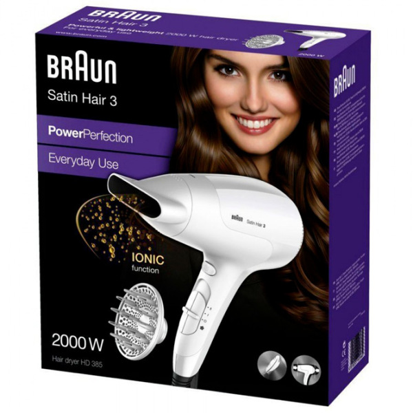 Uscător de păr Braun HD385 White  photo 6