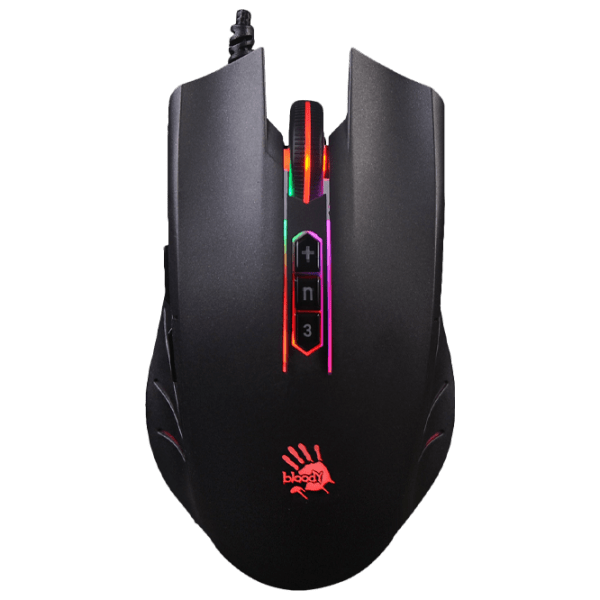 Mouse A4Tech Q81 Curve Bloody Black Cu fir / 3200 dpi photo 1
