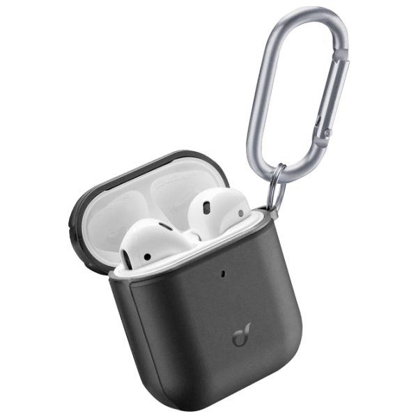 Чехол Cellularline Apple Airpods 1, 2 Defender case, Черный  photo 1