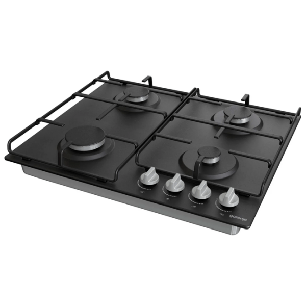 Plită încorporabilă pe gaz Gorenje G 640 EXB Black Oțel emailat, Gratare: Emailate photo 5