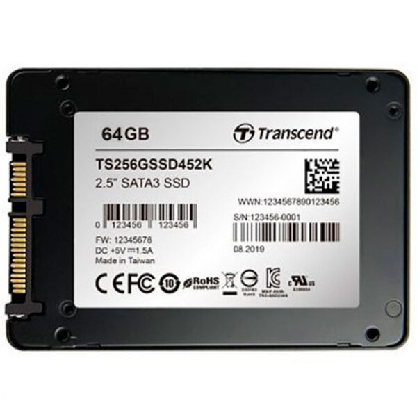 SSD Transcend SSD452K 2.5'' 64 ГБ Скорость чтения: 560 MБ/ с,
Скорость записи: 520 MБ/ с photo 3
