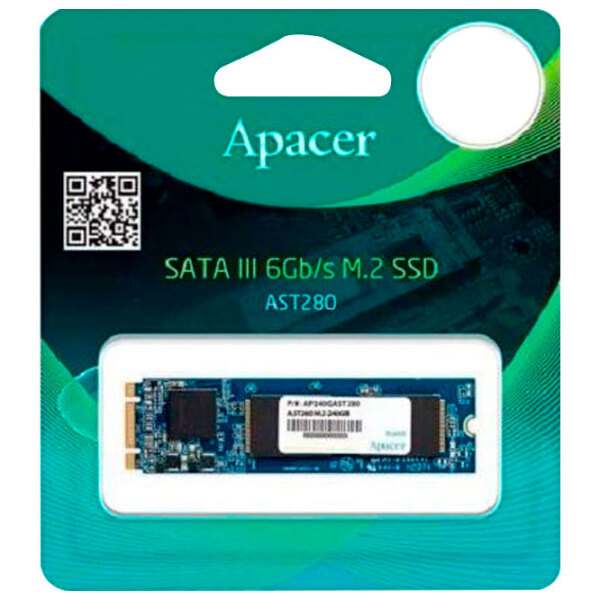 SSD Apacer AST280 M.2 120 ГБ Скорость чтения: 500 MБ/ с,
Скорость записи: 470 MБ/ с photo 4
