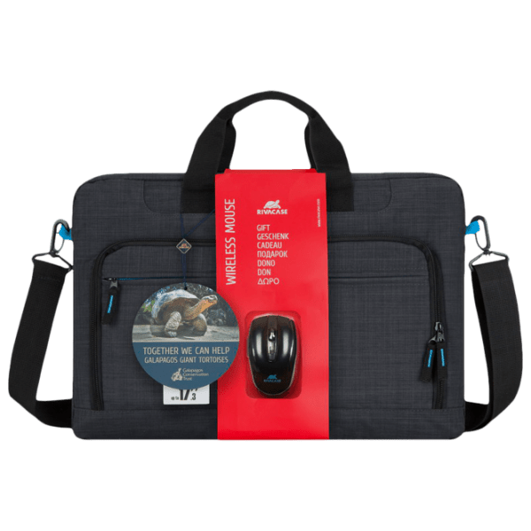 Сумка для ноутбука RivaCase 8058 + Wireless Mouse Kit 17.3" Черный  photo 1