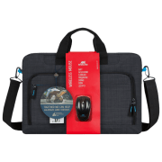Сумка для ноутбука RivaCase 8058 + Wireless Mouse Kit 17.3" Черный 