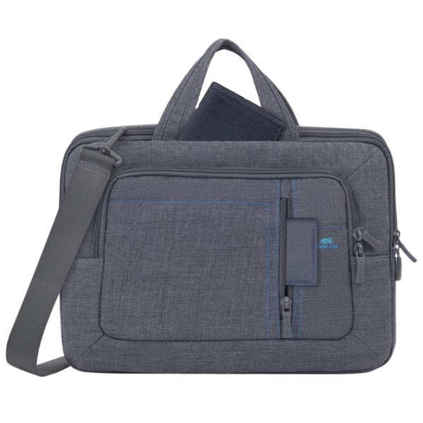 Geantă pentru laptop RivaCase Canvas 13.3" Gray  photo 2