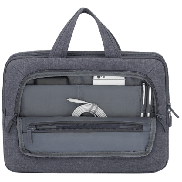 Geantă pentru laptop RivaCase Canvas 13.3" Gray  photo 7