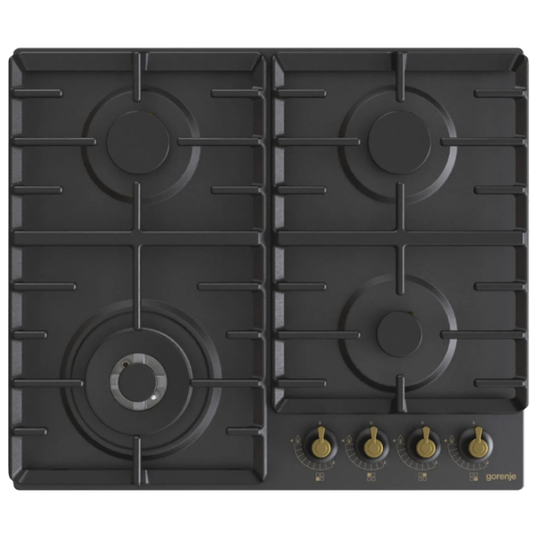 Газовая варочная панель Gorenje GW 642 CLB Черный Эмалированная сталь, Решетка: Чугунная photo 1