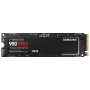SSD Samsung 980 PRO M.2 250 ГБ Скорость чтения: 6400 MБ/ с,
Скорость записи: 2700 MБ/ с