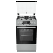 Aragaz Gorenje K 5341 XF Inox Tipul plitei: Pe gaz, 70 l, Tipul cuptorului: Electric