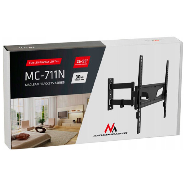 Suport TV Maclean MC-711N Black VESA 400 x 400 mm photo 4