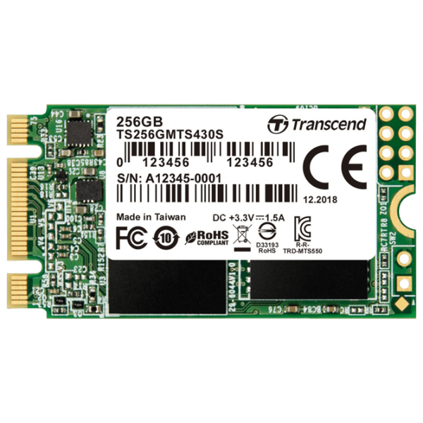 SSD Transcend TS256GMTS430S M.2 256 GB Viteza de citire: 530 MB/ s,
Viteza de inscriere: 400 MB/ s photo 1