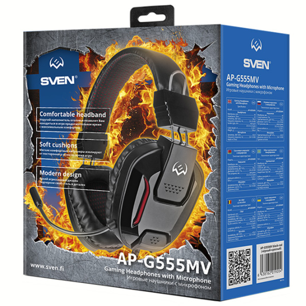 Căști Sven AP-G555MV Black Cu fir/ Gaming/ Over the ear photo 7