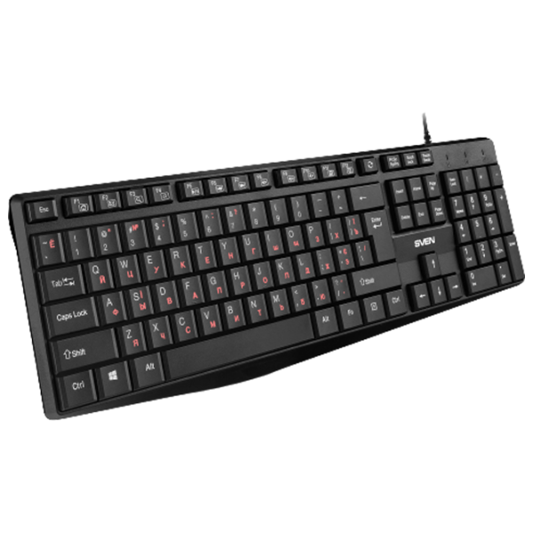 Tastatură Sven Comfort KB-S305 Black Home and Office, Cu fir photo 2