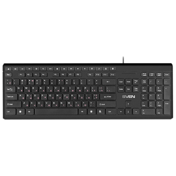 Клавиатура Sven Comfort KB-S307M Черный Для дома и офиса, Проводная photo 1