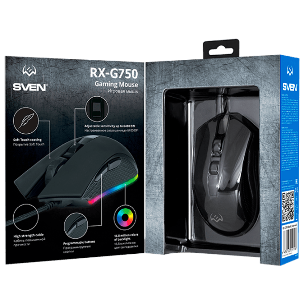 Mouse Sven RX-G750 Black Cu fir / 6400 dpi photo 5