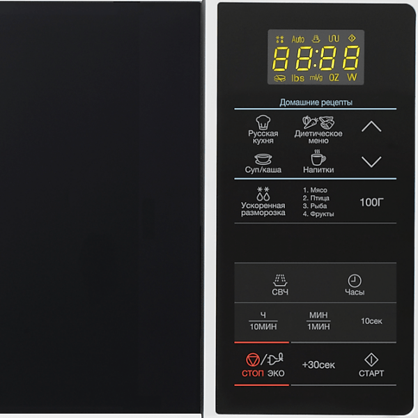 Микроволновая печь Samsung ME83KRW-2/ BW Белый Соло, 23 л, 800 Вт photo 5