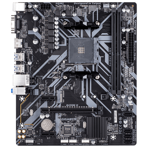 Placa de baza Gigabyte B450M H 1.0 mATX  photo 1