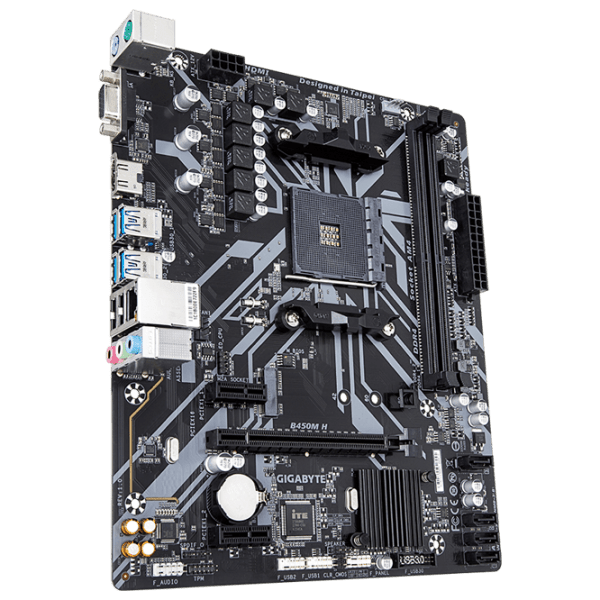 Placa de baza Gigabyte B450M H 1.0 mATX  photo 2