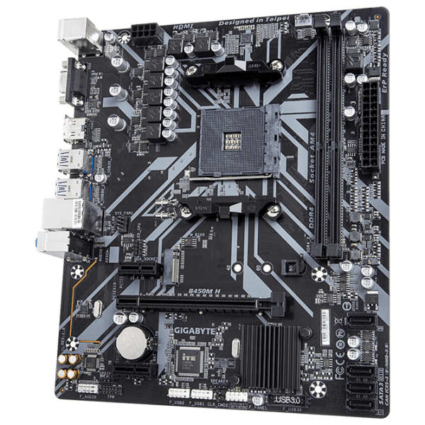 Placa de baza Gigabyte B450M H 1.0 mATX  photo 3