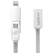 Кабель USB (8-pin/microUSB) Rock Charging, Серый 