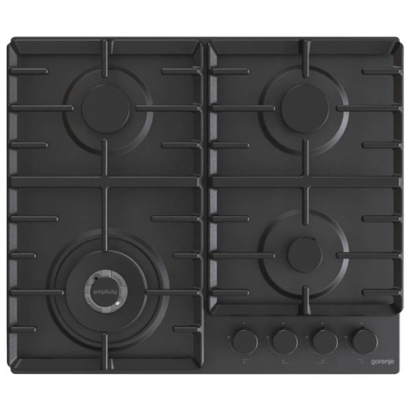 Газовая варочная панель Gorenje GW 642 SYB Черный Эмалированная сталь, Решетка: Чугунная photo 1