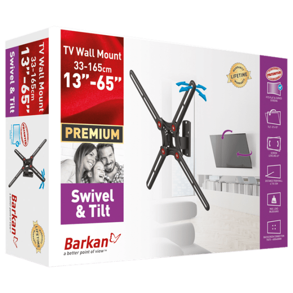 Suport TV Barkan BM320 Black VESA 400 x 400 mm photo 4
