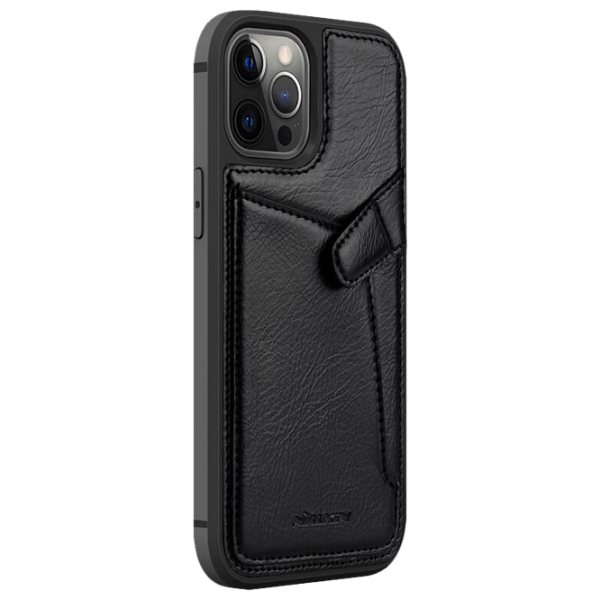 Чехол для смартфона Apple iPhone 12/ 12 Pro (Aoge) Черный Nillkin, Кожа, Back photo 2